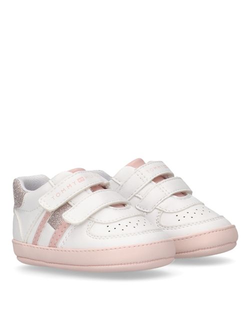 Sneakers bianca e rosa TOMMY HILFIGER | 33721BIANCO ROSA